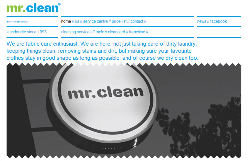 Mr Clean Website Design & HTML