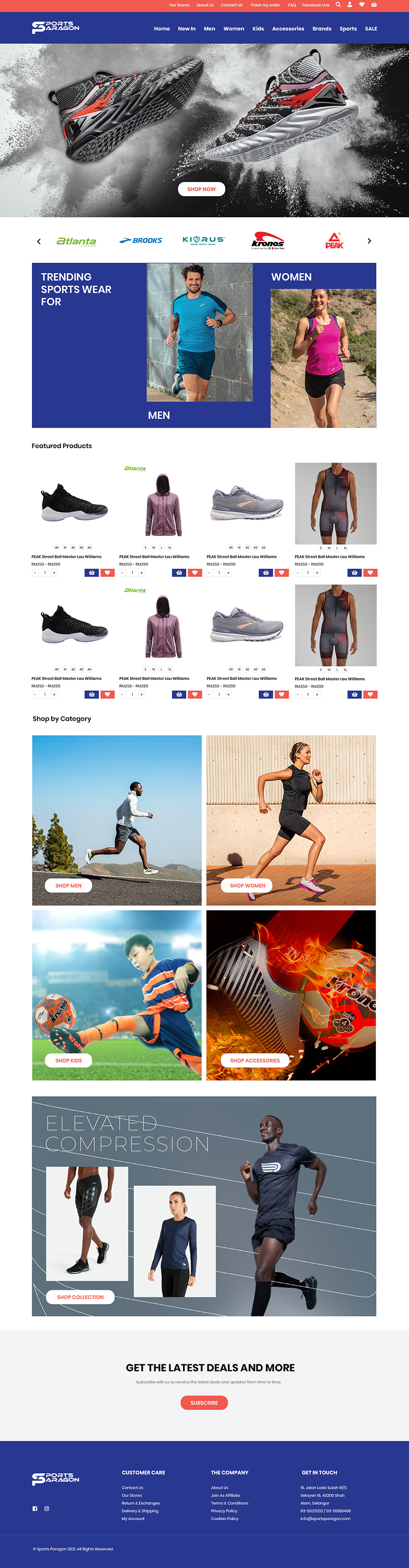 Sports Paragon Ecommerce Website Design