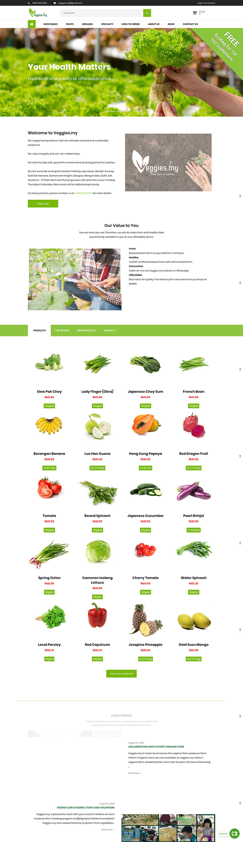 Veggies.my E-commerce Website Design